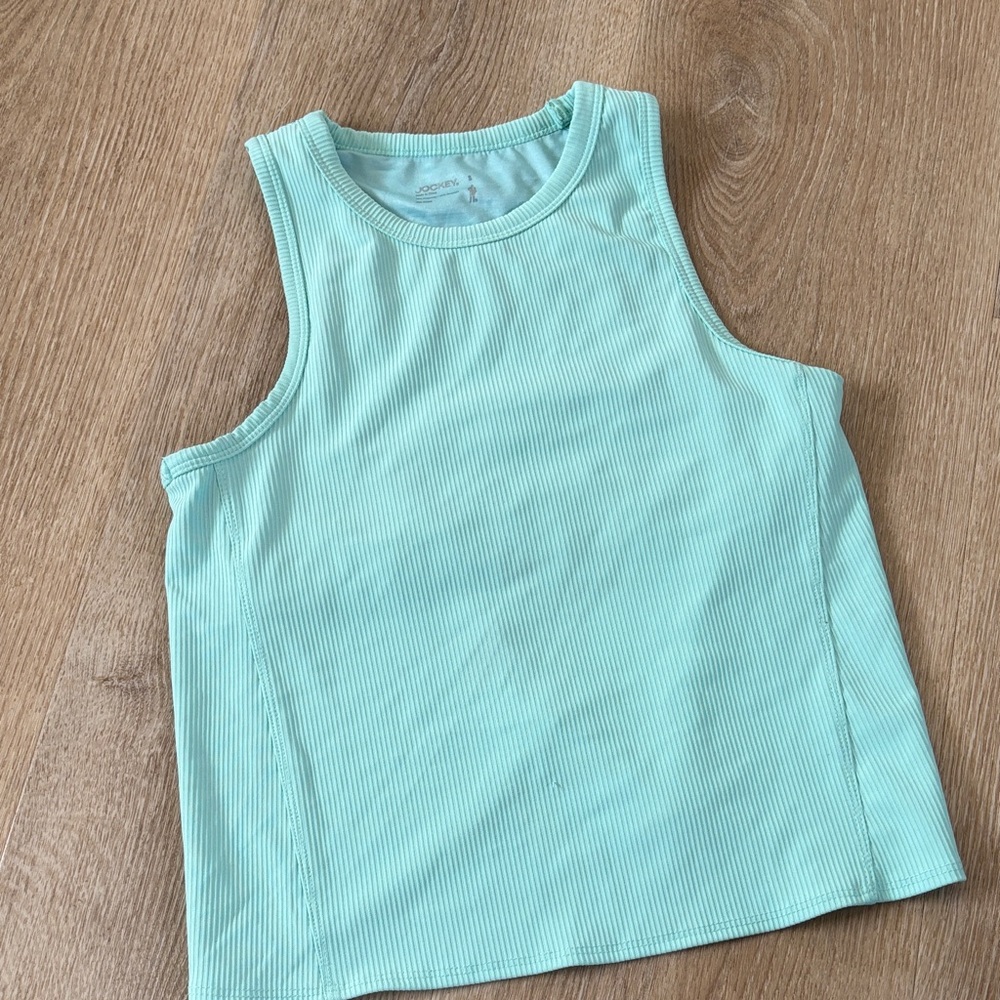 Jockey Mint Green Ribbed Tank Top